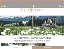 Tablet Screenshot of haus-stefanie-seefeld.com